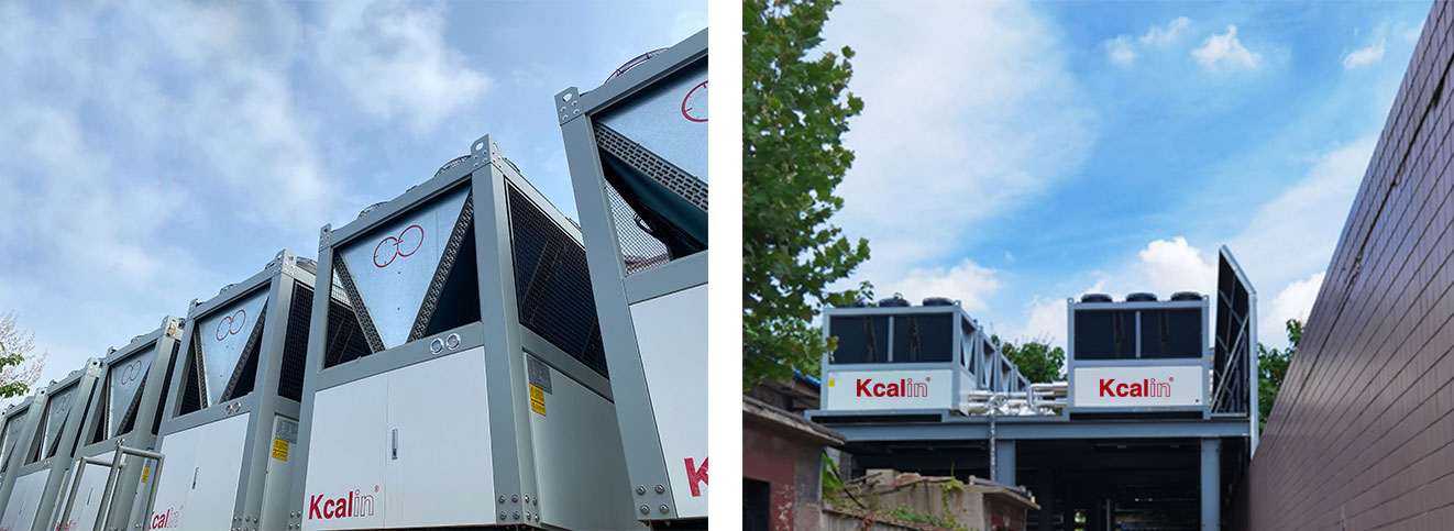 Air source heat pump heating